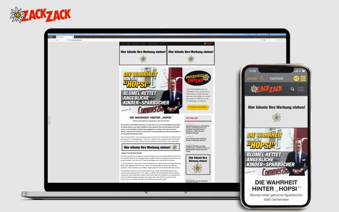 Werben auf ZackZack.at – der etwas anderen Onlinezeitung